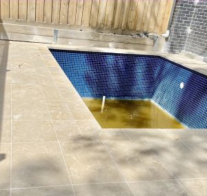 Pearl Tumbled and brushed limestone