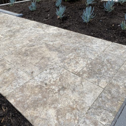 Silver travertine path copy