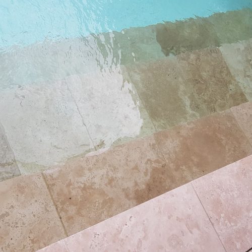classic travertine pool