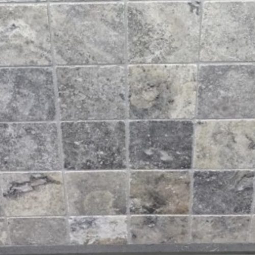 silver travertine cobble